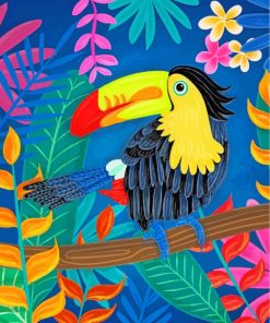 Tropical Toucan Bird Paint by numbers