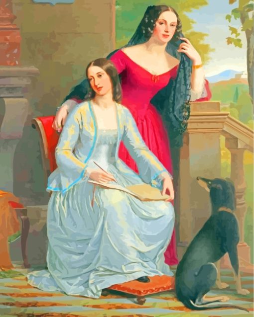 Two Italian Ladies paint by numbers