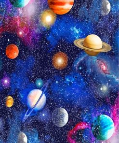 Universe Planets paint by numbers