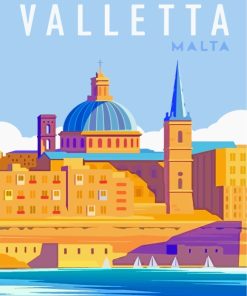 Valleta Malta paint by number