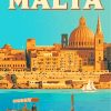 Valetta Malta Poster paint by number