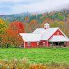 Vermont Autumn Farm paint by number