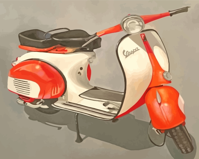 Vespa Scooter paint by numbers