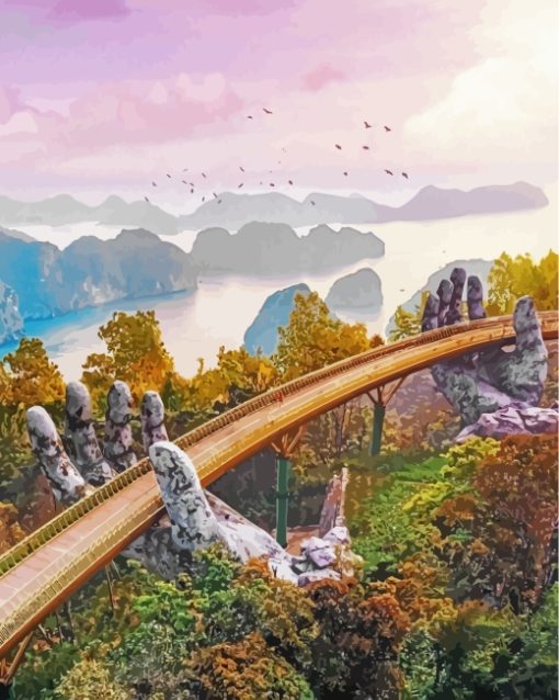 Vietnam Alpaca Bridge paint by number