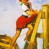 Vintage Sailor Girl paint by numbers