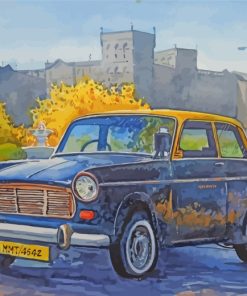 Vintage Taxi paint by number