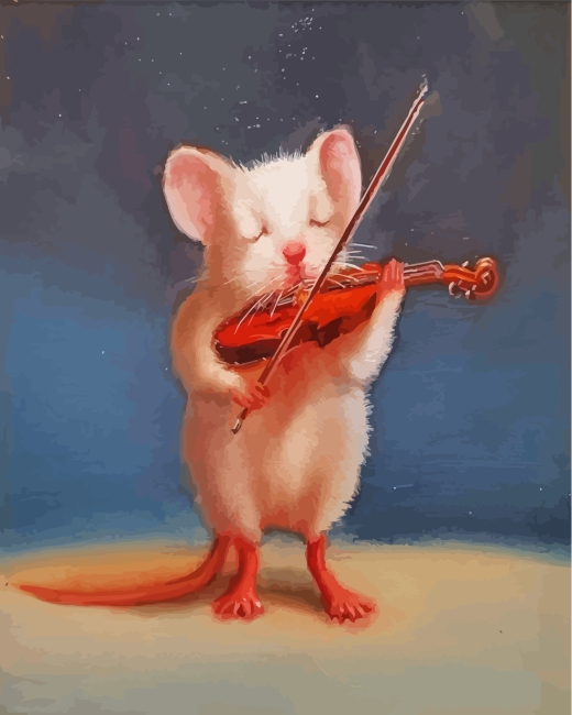 Violinist Mouse paint by numbers