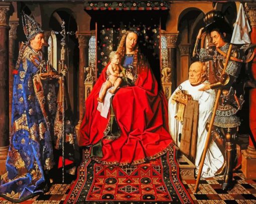 Virgin And Child With Canon By Jan Van Eyck paint by numbers