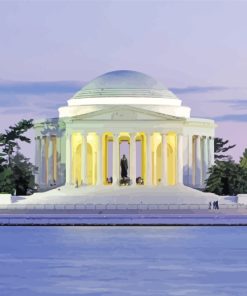 Washington Thomas Jefferson Memorial paint by numbers