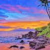West Maui Sunset Glow paint by numbers