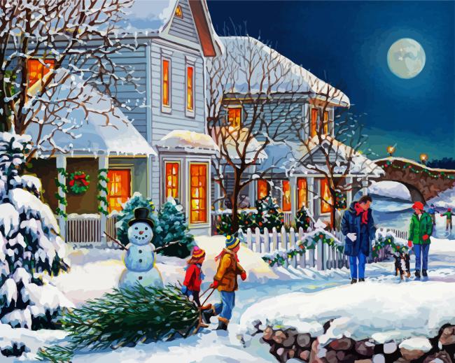 Winter Watch- paint by number kit - Village Frame Shoppe & Gallery