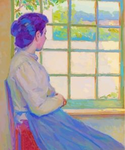 Women Looking Out Window paint by numbers