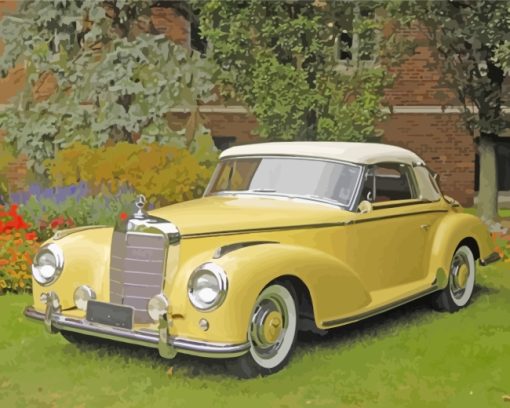 Yellow Classic Mercedes paint by numbers