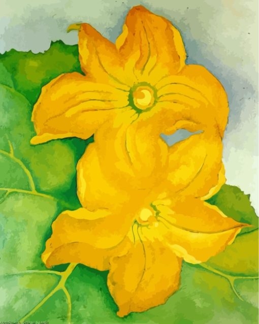 Yellow Flower Georgia O Keeffe paint by numbers