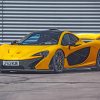 Yellow Mclaren Car paint by numbers