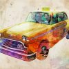 Yellow Taxi Art paint by number