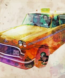 Yellow Taxi Art paint by number