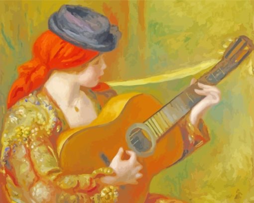 Young Spanish Guitarist paint by number