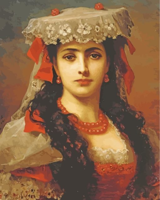 Young Spanish Woman paint by numbers