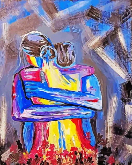 Abstract Hug paint by numbers