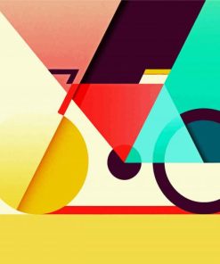 Abstract Aesthetic Bicycle paint by number