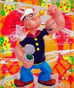 Abstract Popeye paint by numbers