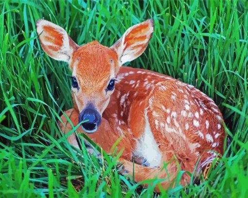 Adorable Fawn paint by numbers