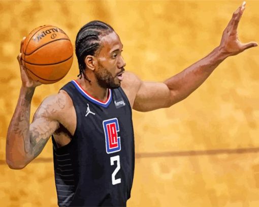 Aesthetic Kawhi Basketball paint by numbers