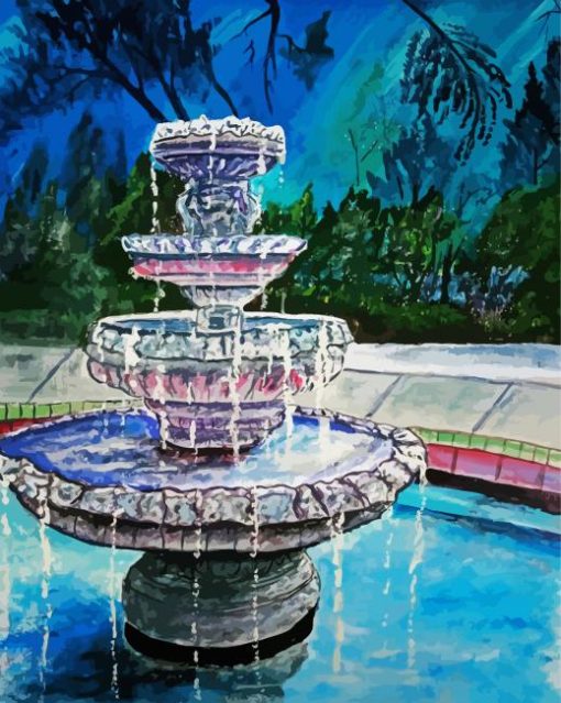 Aesthetic Fountain paint by number