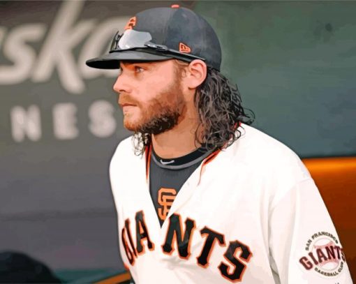 Aesthetic Brandon Crawford San Francisco Giants paint by numbers