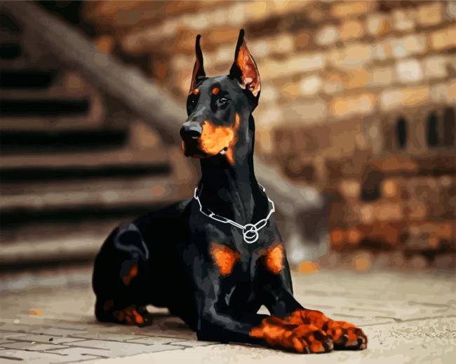 Aesthetic Doberman paint by number