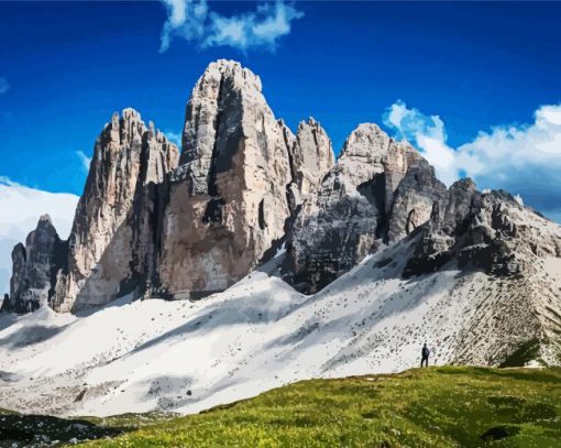 Aesthetic Dolomites paint by number