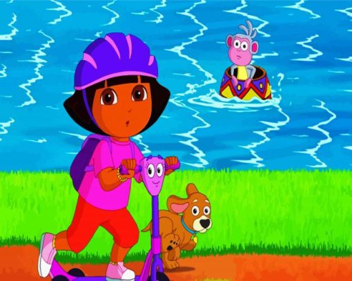 Aesthetic Dora paint by number
