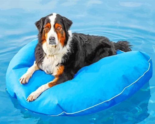 Aesthetic Floating Dog paint by numbers
