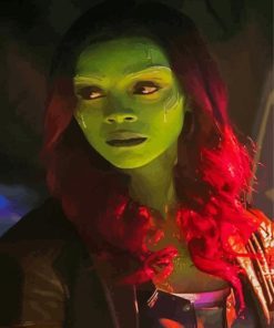 Aesthetic Gamora paint by numbers