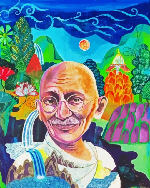 Aesthetic Gandhi Art paint by numbers