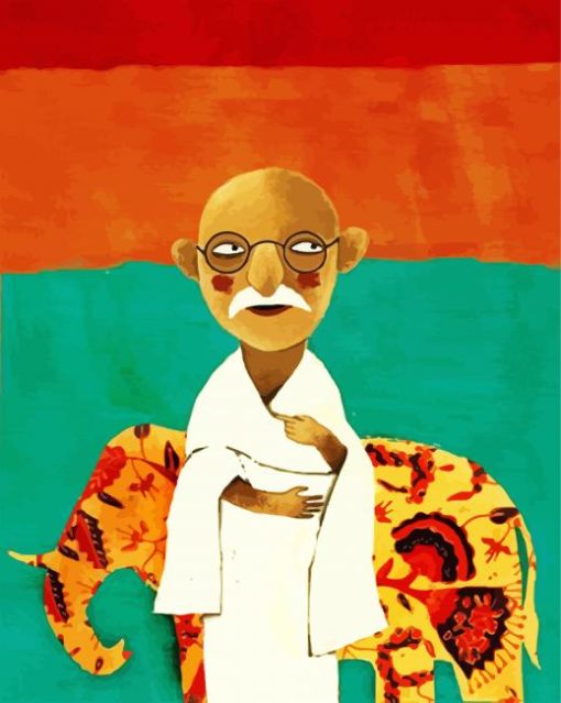 Aesthetic Gandhi paint by numbers