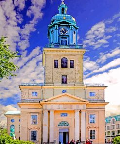 Aesthetic Gothenburg Cathedral Sweden paint by number