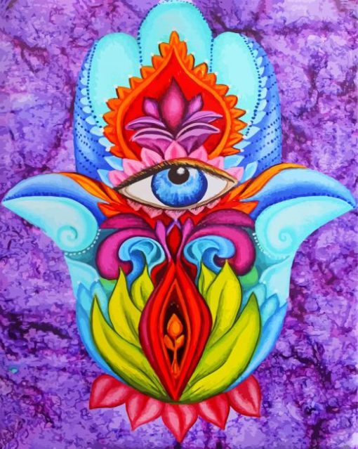 Aesthetic Hamsa paint by numbers