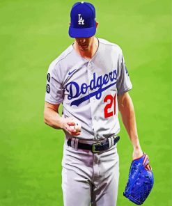 Aesthetic Los Angeles Dodgers Player paint by number