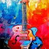 Aesthetic Abstract Electric Guitar paint by numbers