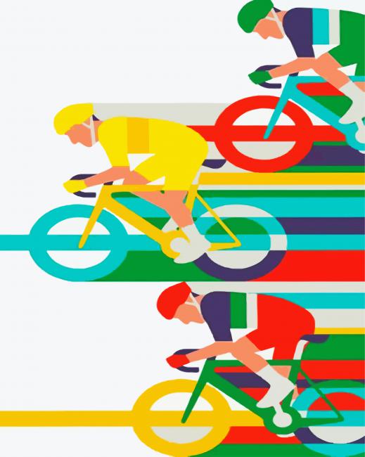 Aesthetic Cyclists paint by number
