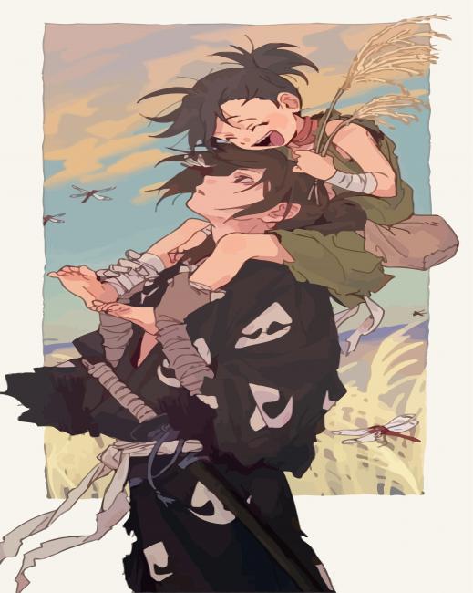 Dororo Anime Paint By Numbers - Numeral Paint Kit