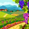 Aesthetic Grapes Landscape paint by numbers