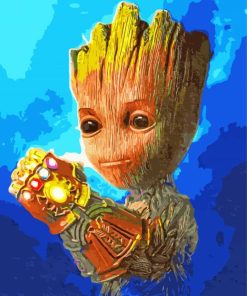 Aesthetic Groot paint by numbers