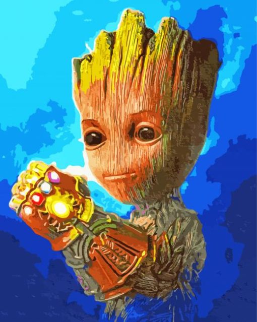 Aesthetic Groot paint by numbers