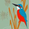 Aesthetic Kingfisher Art paint by numbers