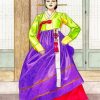 Asian Woman With Hanbok paint by numbers