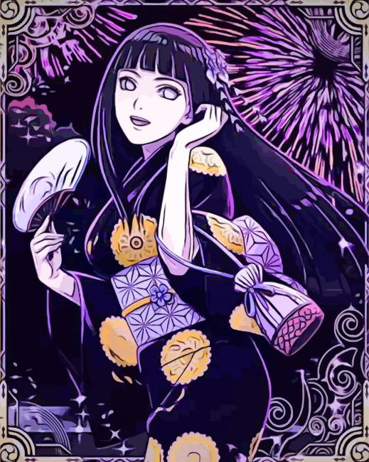 Hinata Hyuga Naruto Paint By Numbers - PBN Canvas