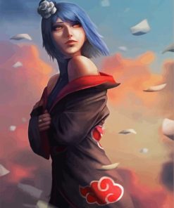 Beautiful Konan From Naruto paint by number